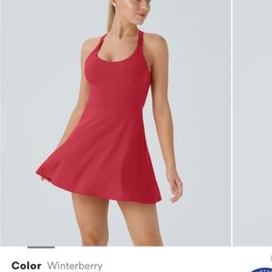 Halara Winterberry Backless Twisted Active Dress